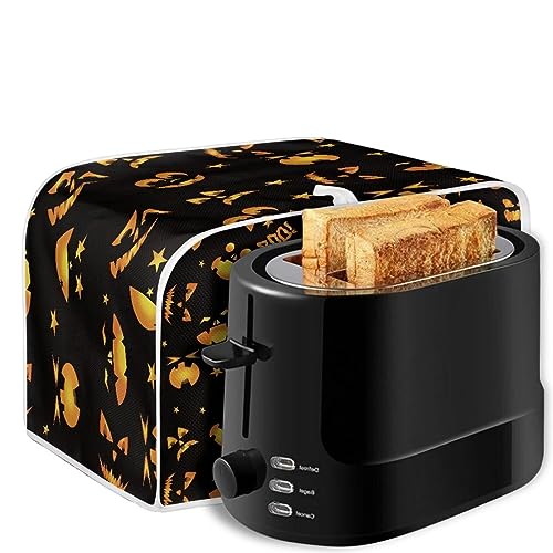 Toaster Cover 4 Slice Ghost Pumpkin Cat Dustproof Kitchen Appliance Protector - Halloween Decor