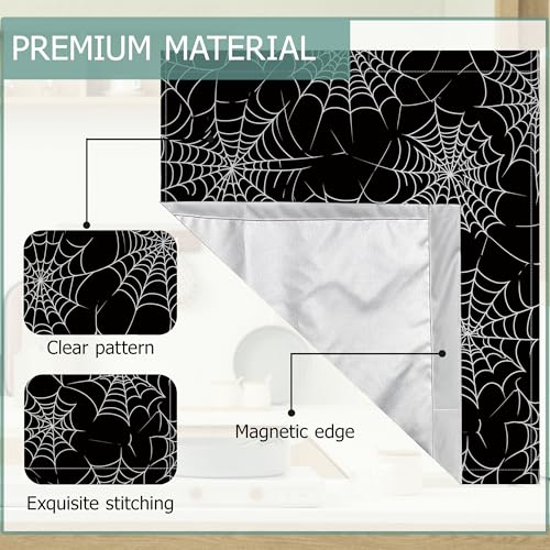 Halloween Spider Web Dishwasher Magnet Cover 23x26 Inch - Decorative Kitchen Panel