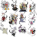 Halloween & Christmas Hanging Swirl Decorations Set - 12 Pieces Party Decor