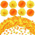 Artificial Day of the Dead Marigold & Rose Petal Set for Decorations - 3100 Pieces