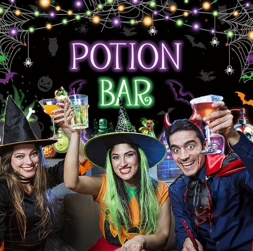 Halloween Potion Bar Backdrop Banner Party Decorations Indoor Outdoor