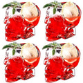 4 Pieces Halloween Skull Glass Wine Glasses - 12oz/350ml Cocktail & Drinkware Set