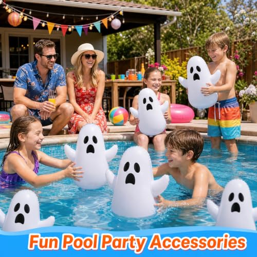 16 Pack Inflatable Ghost Tumblers for Halloween Yard & Party Decor