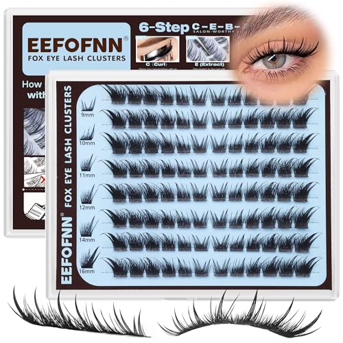 D-Spiky Fox Eye Lash Clusters - Wispy Manga Cat Eye Extensions
