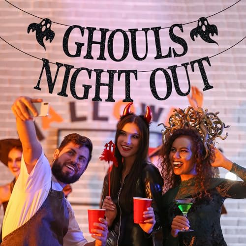 Halloween Ghost Bachelorette Party Banner - Ghouls Night Out Decoration