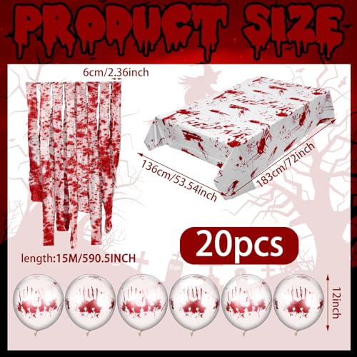 Halloween Trunk or Treat Car Decorations Kit - Bloody Horror Theme, 33 Pieces
