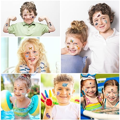 Kids Temporary Tattoos Set - Medium, 300+ Fun Mixed Designs for Boys & Girls
