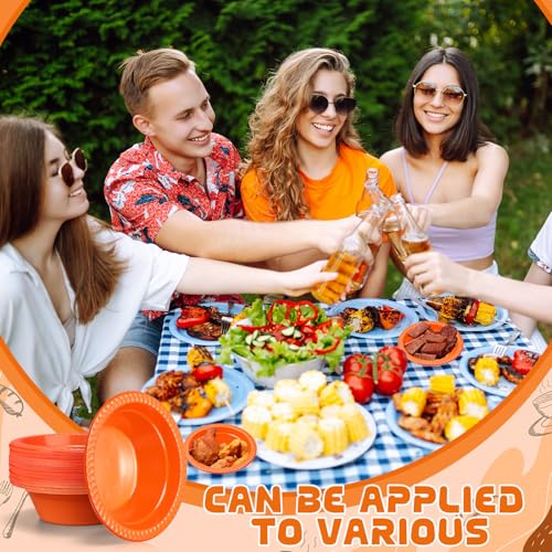60 Pack Disposable Plastic Bowls 12oz Halloween Party Cups - Black, Green, Orange, Purple