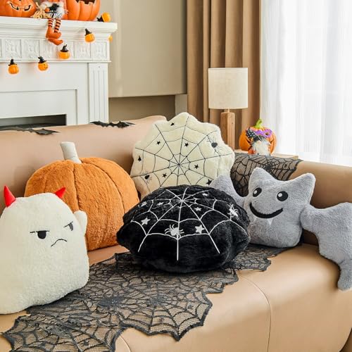 Bat Pillow 26-Inch Grey Bat-Shaped Plush Halloween Throw Pillow - Set of 1