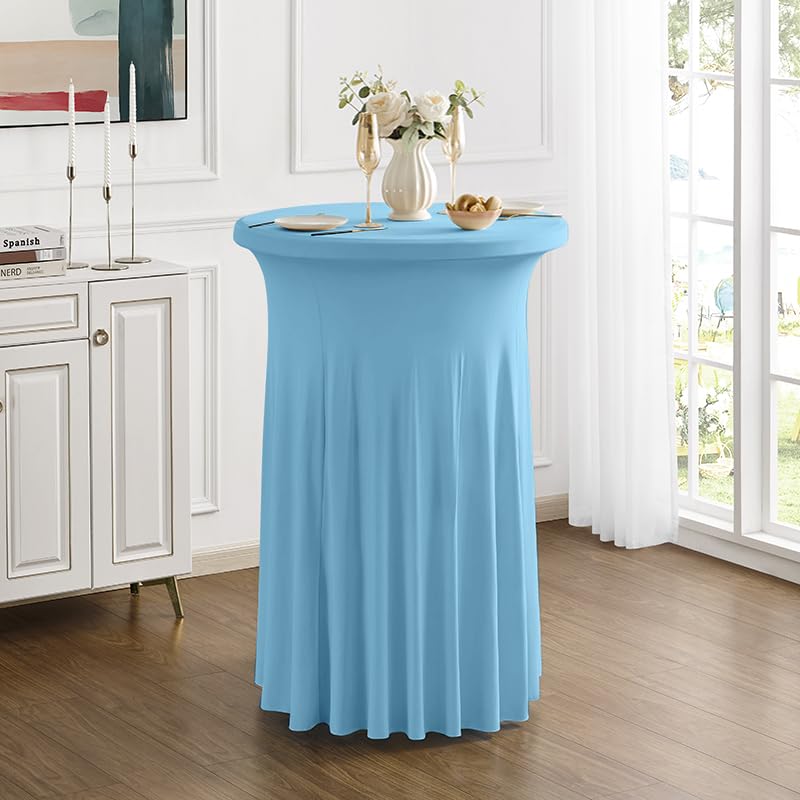 Lake Blue 2 Pack Highboy Cocktail Table Skirt Cover - 32 x 43 Inches