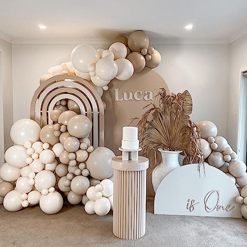 Cream Double Stuffed Nude Balloons 50 Pack 10 Inch for Elegant Events - Tan Beige