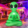 5ft Inflatable Halloween Alien Yard Decor with Lights - Spooky Outdoor Decoration