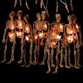 Halloween Skeleton Skull Lighted Decor 2 Pack with LEDs Waterproof Indoor Outdoor
