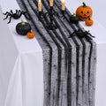 Halloween Spider Web Table Runner 29x120 Inch Black Tulle Decor - Variation of This Listing