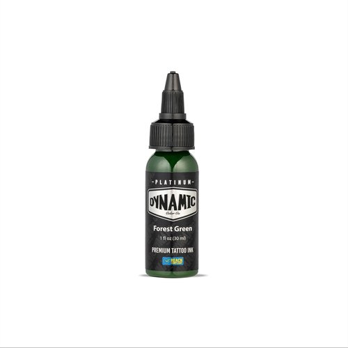 Dynamic Color Co- Earth Tattoo Ink Set - 5 Shades of Natural Brilliance: Atomic Green, Forest Green, Brown, Dark Green, and Emerald Green - Platinum Collection, Reach Compliance, Crafted in Spain