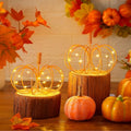 Light-Up Metal Pumpkin Decor Set for Autumn Halloween Thanksgiving Indoor Outdoor
