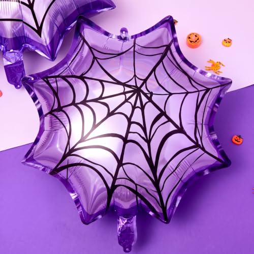 Spider Balloons Party Decorations - Purple 6 Pack for Halloween & Birthday