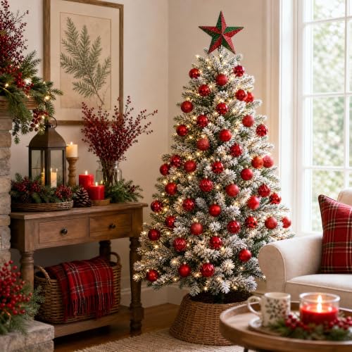 HipTree 30-Pack Red Christmas Halloween Tree Ornaments - 2.36 Inch