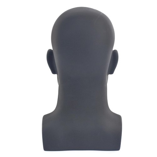 MIAOMANZI PVC Mannequin Head Black Male Manikin Dummy Stand Model Display Hat Scarf Wigs Hair Glasses Hat Beauty Styling Tool (Matte black)