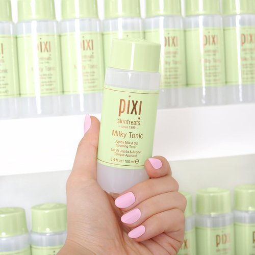 Pixi Milky Tonic, Calming & Hydrating Pads Containing Jojoba Milk, Infused with Oat Extract to Soothe, Alcohol-Free Daily Nourishing Toner, 3.4 fl oz/ 100 mL
