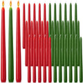 Christmas Taper Candles 36 Pack - Unscented Red and Green 10 Inch Dripless Candlesticks for Holiday Decor & Events (Variation: Red, Green)