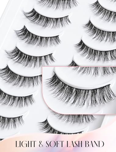 False Lashes Natural Wispy Calla Lily 12mm Pack of 10 Pairs - Ukrizi