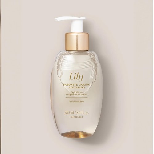 O Boticário Lily Satin Body Wash - Luxurious Bath & Shower Gel for Soft Skin, 8.4 Ounce (250ml)