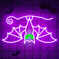 Halloween Bat Neon Sign Hanging Bat LED Neon Light - Gothic Window Decor - D-HangingBat