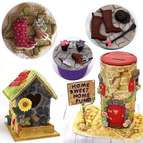 Brick Wall Texture Silicone Mold for Cake Decorating - Style F