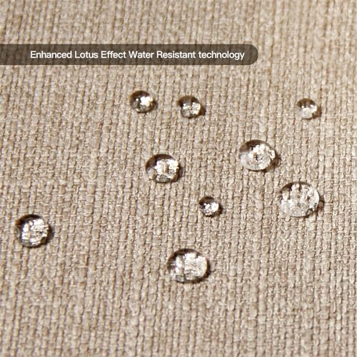 Beige 14x71 Inch Polyester Table Runner with Tassels, Water-Resistant & Wrinkle-Free