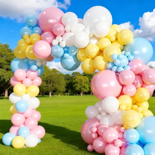 Pastel Balloon Arch Kit with 146 Latex Balloons for Party Decor