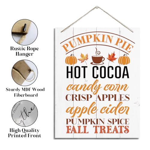 Fall Sign 01 - Rustic Autumn Wooden Wall Plaque for Kitchen & Home Decor