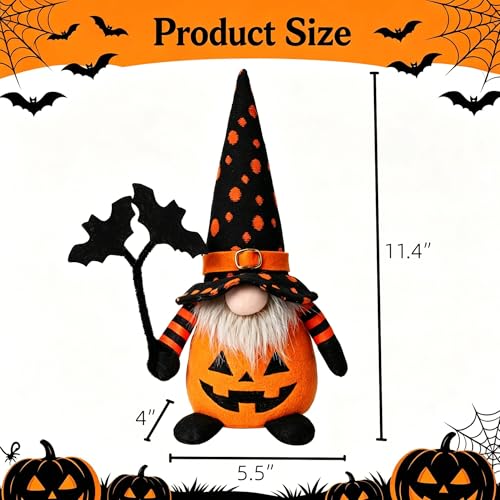 Halloween Plush Gnomes Decorations Set of 2 - Pumpkin Variation