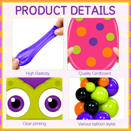 Monster Trunk or Treat Car Decorations Kit - Halloween Party Backdrop & Balloons - Variation of THIS listing