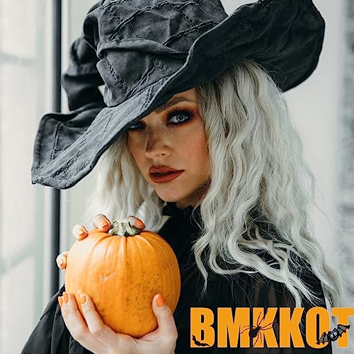 Halloween Press On Nails Long Square Pumpkin Spider Web Rhinestones Ghost - Halloween1