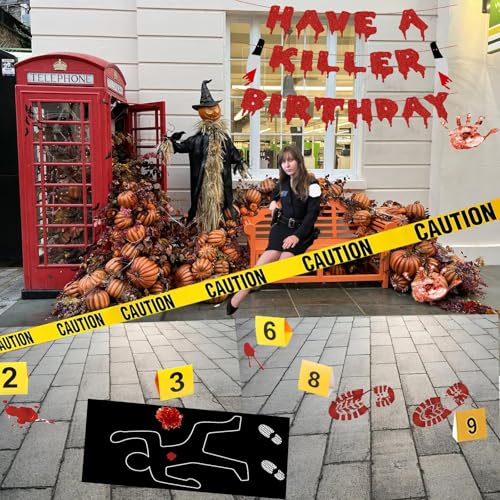 Crime Scene Decorations Kit for Murder Mystery & Halloween Parties