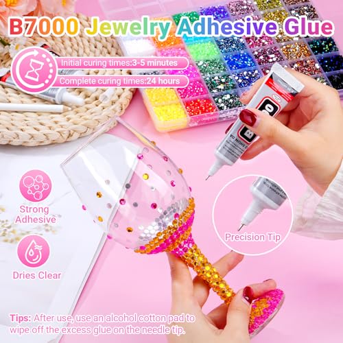 Multicolor Rhinestone Bedazzling Kit with 58,000 Gems & Jewelry Glue