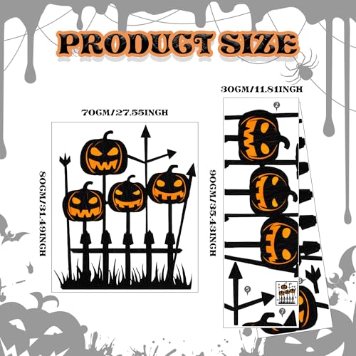 Pumpkin Jack-o-Lantern Halloween Wall Decal - Spooky Spooky Face Stickers