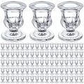 Clear Glass Candlestick Holders Set of 90 - 2.5 Inch Taper Candle Holders for Wedding, Dining, Decor