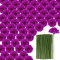 Artificial Marigold Flowers with Stems - Purple 101PCS Festival Decor