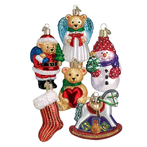Child's First Christmas Keepsake Ornament Set - Hand-Blown Glass, Hand-Painted Holiday Decoration, Gift Boxed, Variation: Child's First