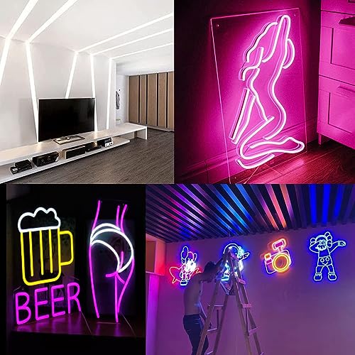 Purple Neon LED Strip Lights 5M 12V Waterproof Flexible Decoration