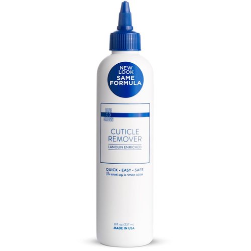Cuticle Remover & Softener Liquid for Nails – Blue Cross Professional Nail Care with Lanolin, Hydrating Treatment for Dry Cuticles & Hangnails, Made in USA, 8oz