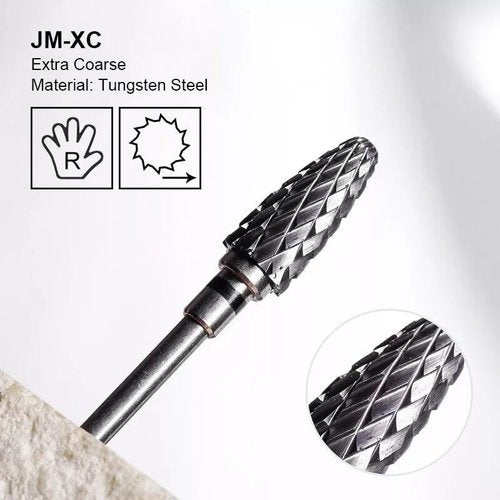 5PCS Nail Drill Bits, FORTMATE Multi-function Professional Tungsten Nail File Bits, 3/32 Inch Nail Art Tools for Acrylic Nails Tech,Manicure Pedicure Shapen Remove Tools