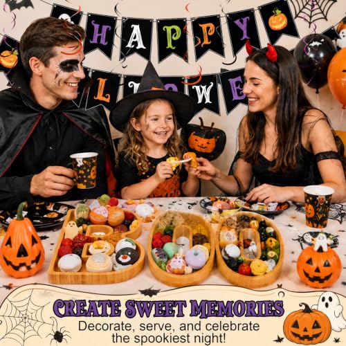 Halloween Boo Charcuterie Letter Board Set - Orange Purple Black Variation