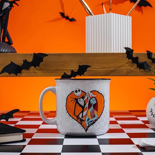 Large Ceramic Coffee Mug 20oz Nightmare Before Christmas Jack Sally Zero