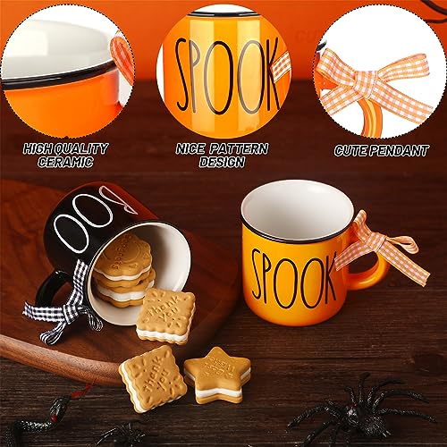 Halloween Mini Coffee Mug Set - 6 Decorated Ceramic Cups for Fall Home & Kitchen