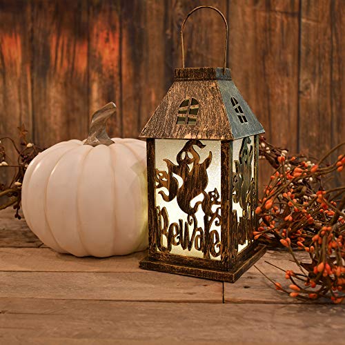 Halloween Lantern with Enclosed Fairy Lights - Battery Operated Indoor Decor