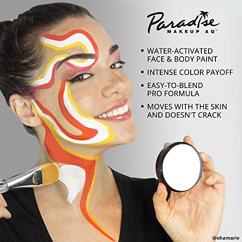 Water-Activated Face & Body Paint - White, 1.4 Ounce - Professional Makeup