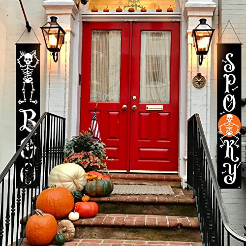 Halloween Porch Sign Banners Outdoor Decorations - Spooky Yard & Door Decor